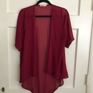 Sheer kimono coverup